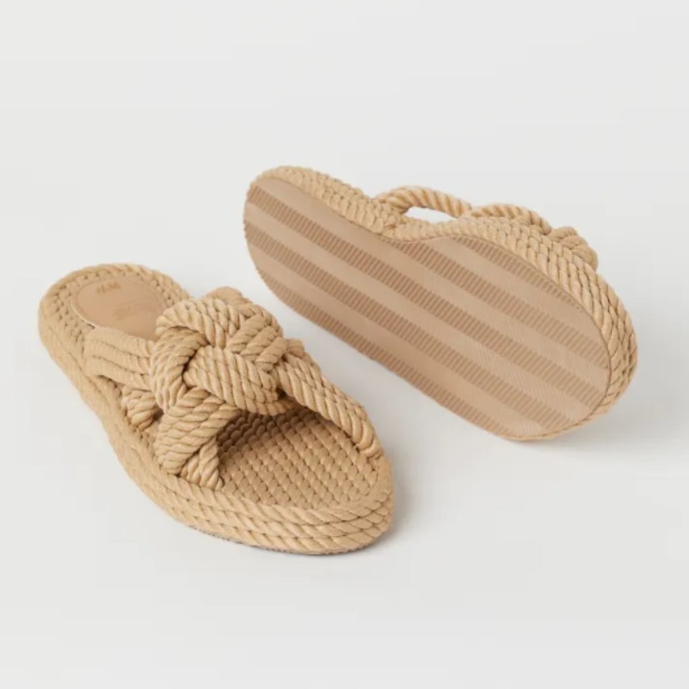 H&M Flat Rope Sandals Sz 8